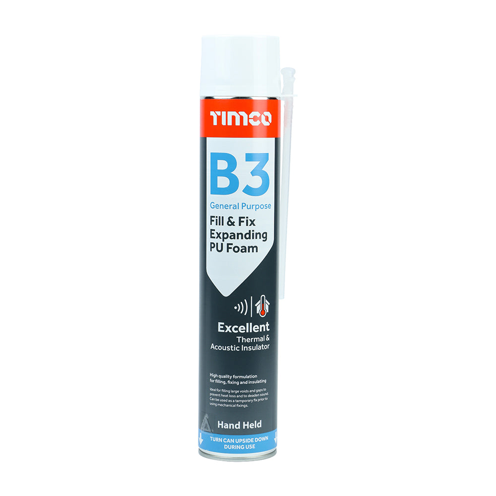 B3 General Purpose Fill & Fix Expanding PU Foam - 750ml