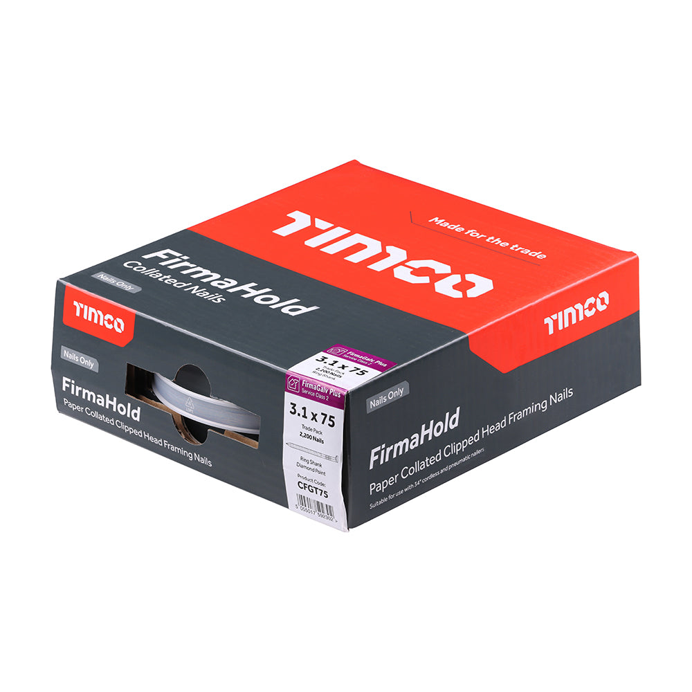FirmaHold Collated Clipped Head Nails - Trade Pack - Ring Shank - FirmaGalv