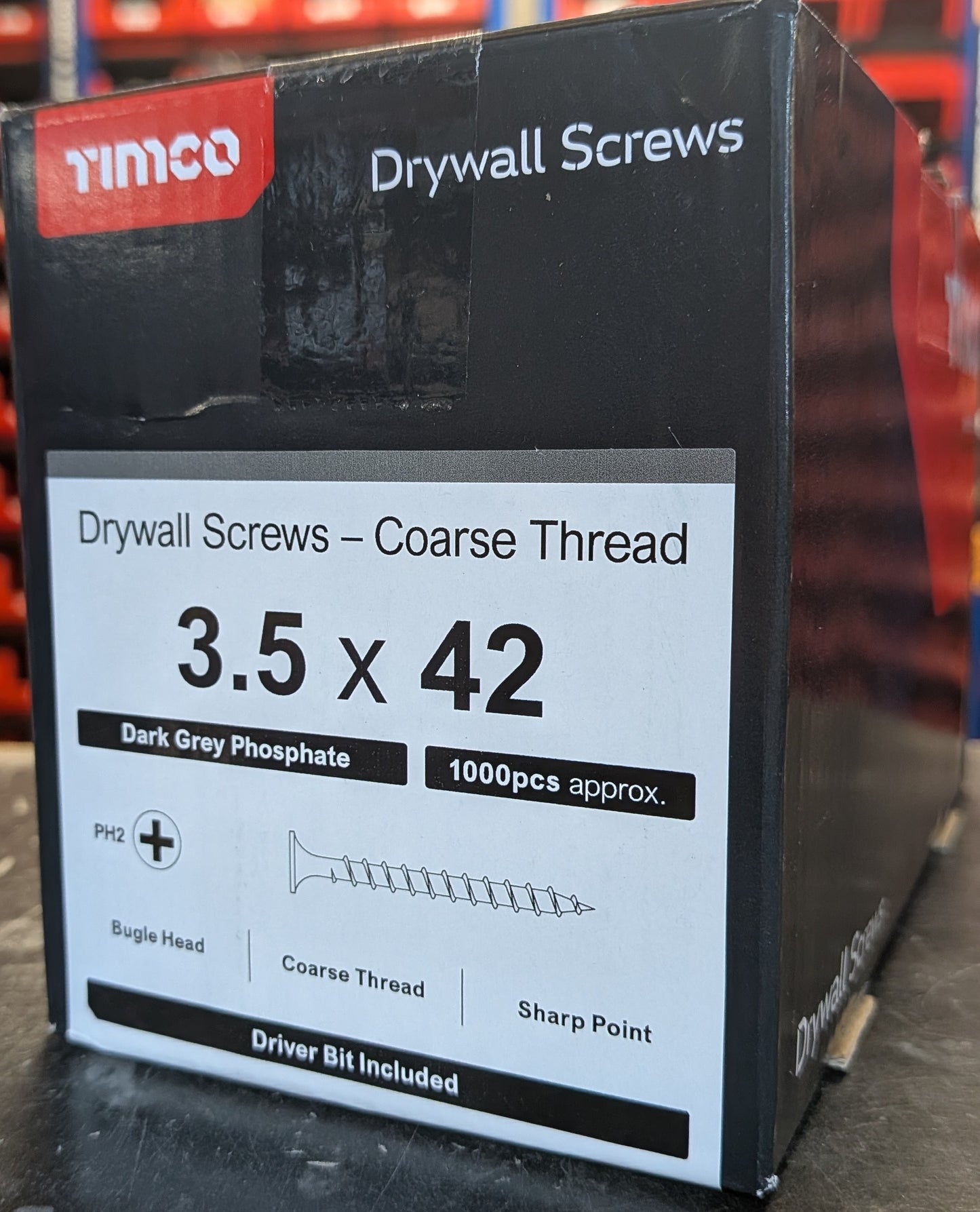 Drywall Screws - PH - Bugle - Coarse Thread - Grey ( x1 PH2 Drive bit )