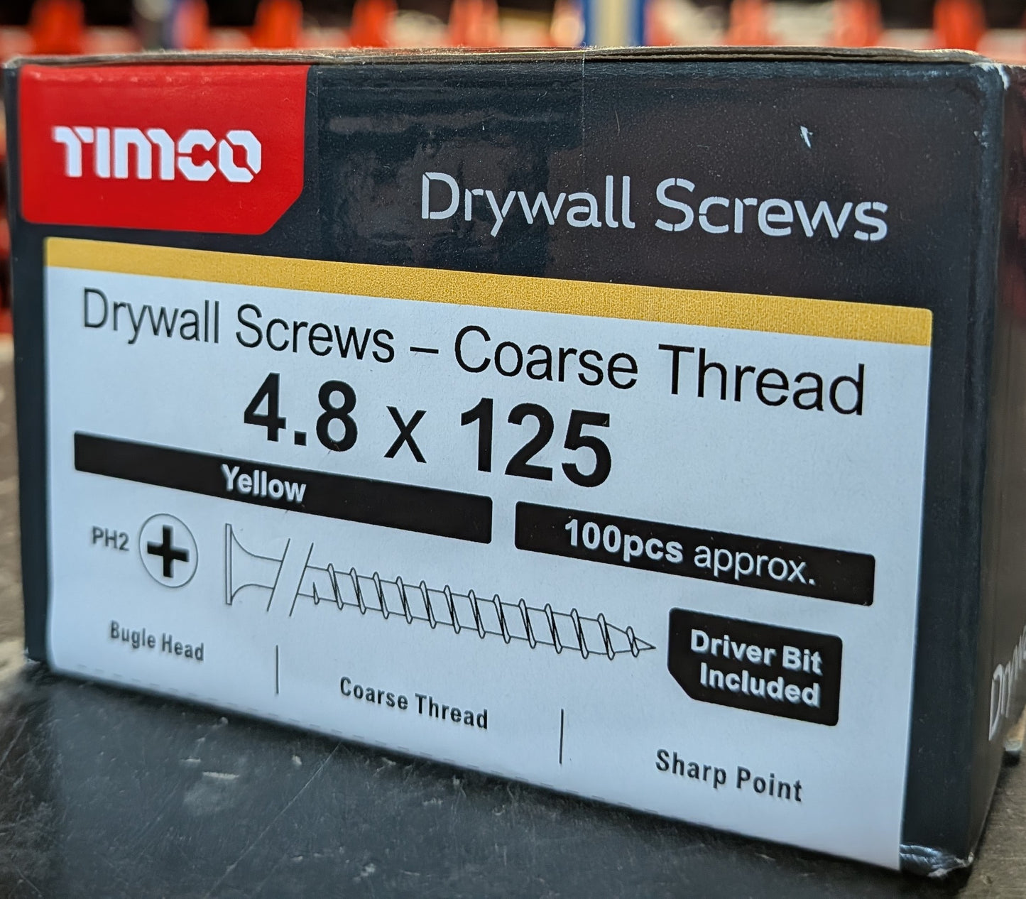 Drywall Screws - PH - Bugle - Coarse Thread - Grey ( x1 PH2 Drive bit )