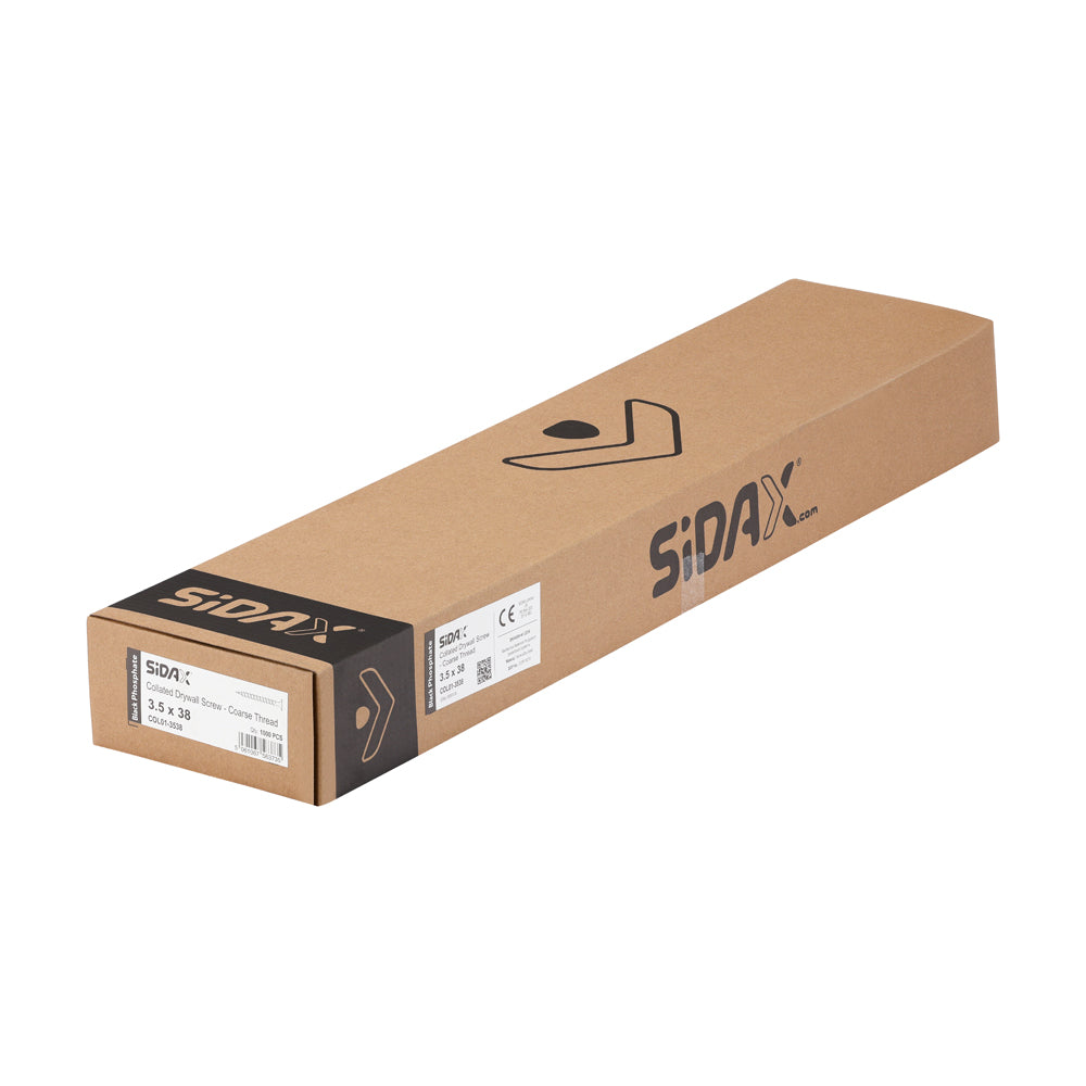 Collated Drywall Screws | Coarse Thread | Phillips PH2 | Bugle Head | Black Phosphate