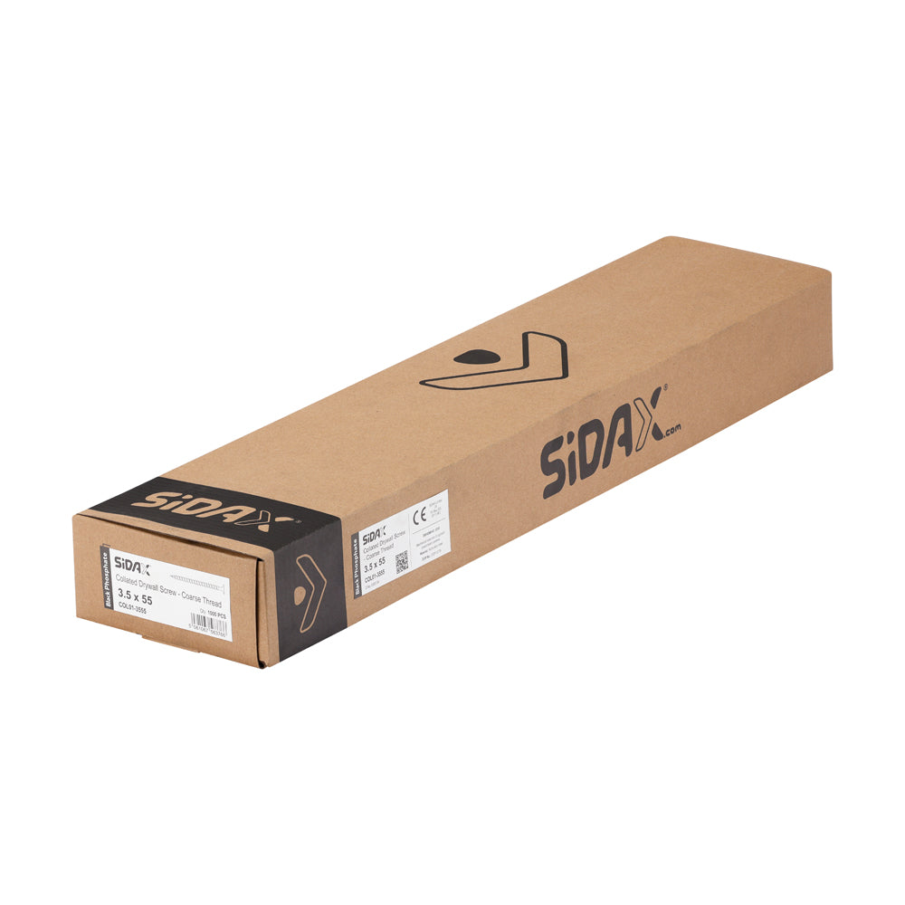 Collated Drywall Screws | Coarse Thread | Phillips PH2 | Bugle Head | Black Phosphate