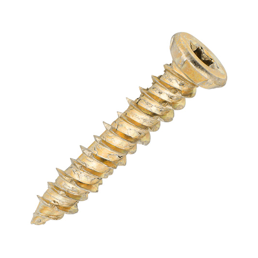 Concrete Screws | TorxDrive TX30 | Countersunk with Locking Ribs | Zinc and Yellow