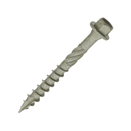 Timber Frame Screws | Hex Head | Exterior Green Ruspert | Free Socket Driver