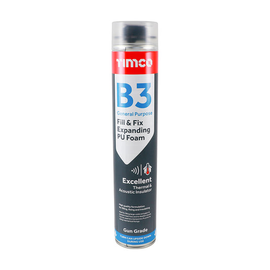 B3 General Purpose Fill & Fix Expanding PU Foam - 750ml